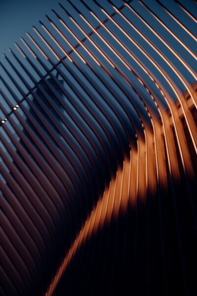 pexels-photo-5417115 Textured background of contemporary geometric fence under blue sky